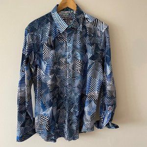 Robert Graham Sport Shirt - Multi-shade Blue - Large Classic Fit